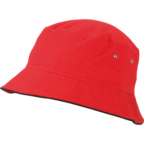 Fisherman Piping Hat , Myrtle Beach, rot/schwarz, 100% Baumwolle, L/XL, , Bild 1