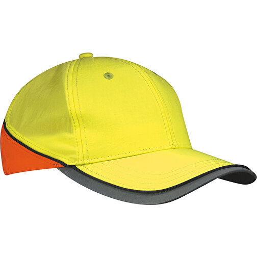 Neon-Reflex-Cap , Myrtle Beach, neon-gelb/neon-orange, 100% Polyamid, one size, , Bild 1