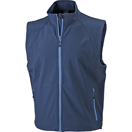 Men’s  Softshell Vest , James Nicholson, navy, 90% Polyester, 10% Elasthan, 3XL, , Bild 1