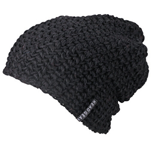 Casual Outsized Crocheted Cap , Myrtle Beach, schwarz, 100% Polyacryl, one size, , Bild 1