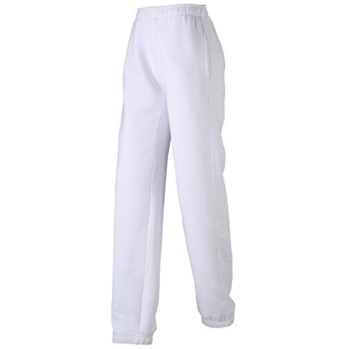 Ladies’ Jogging Pants , James Nicholson, weiß, 80% Baumwolle, ringgesponnen, 20% Polyester, XL, , Bild 1