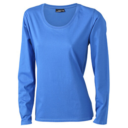 Ladies’ Shirt Long-Sleeved Medium , James Nicholson, royal, 100% Baumwolle, ringgesponnen, L, , Bild 1