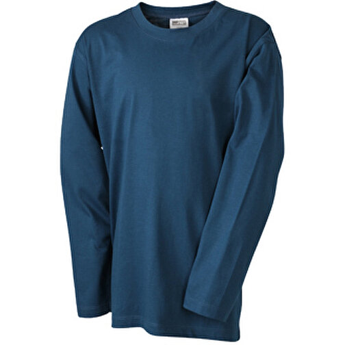Junior Shirt Long-Sleeved Medium , James Nicholson, petrol, 100% Baumwolle, ringgesponnen, M (122/128), , Bild 1