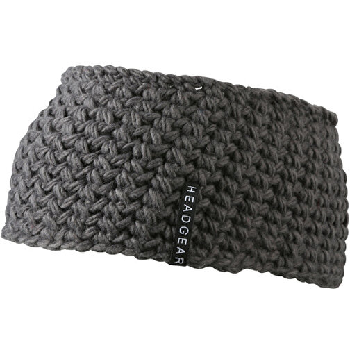 Crocheted Headband , Myrtle Beach, carbon, 100% Polyester, one size, , Bild 1