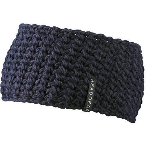 Crocheted Headband , Myrtle Beach, navy, 100% Polyester, one size, , Bild 1