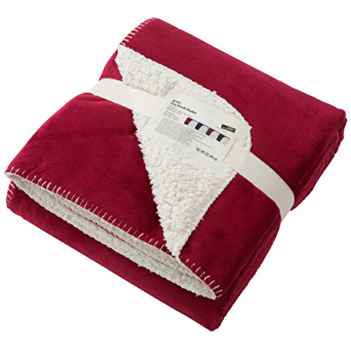 Cosy Hearth Blanket , James Nicholson, burgundy/natural, 100% Polyester, one size, , Bild 1
