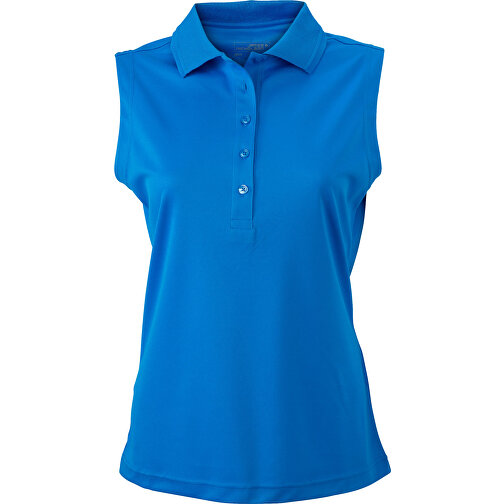 Ladies’ Active Polo Sleeveless , James Nicholson, cobalt, 100% Polyester, XL, , Bild 1