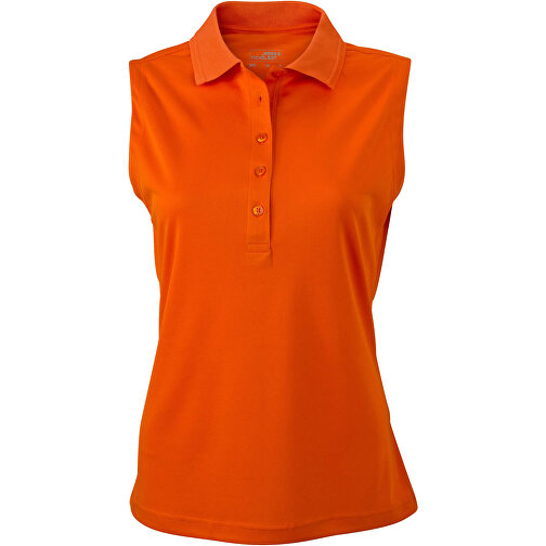 Ladies’ Active Polo Sleeveless , James Nicholson, dark-orange, 100% Polyester, L, , Bild 1