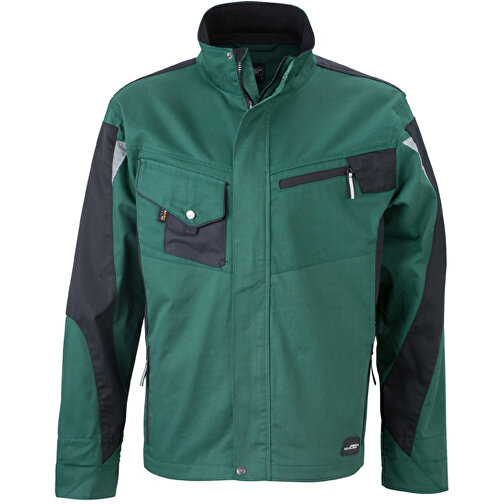 Workwear Jacket , James Nicholson, dark-grün/schwarz, 100% Polyamid CORDURA ®, XXL, , Bild 1
