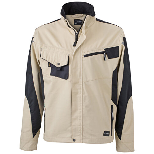 Workwear Jacket , James Nicholson, stone/schwarz, 100% Polyamid CORDURA ®, XL, , Bild 1