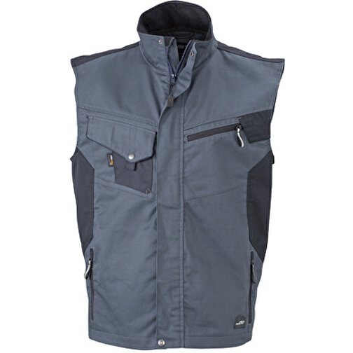 Workwear Vest , James Nicholson, carbon/schwarz, 100% Polyamid CORDURA ®, L, , Bild 1