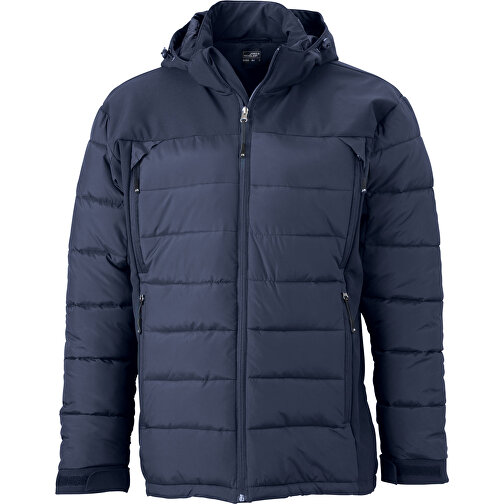 Men’s Outdoor Hybrid Jacket , James Nicholson, navy, 100% Polyester, XXL, , Bild 1