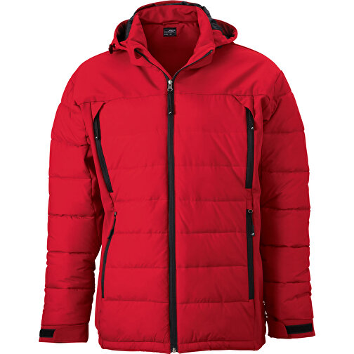 Men’s Outdoor Hybrid Jacket , James Nicholson, rot, 100% Polyester, M, , Bild 1