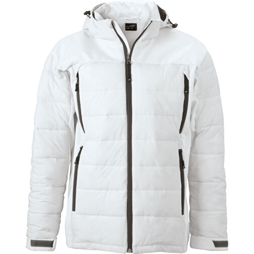 Men’s Outdoor Hybrid Jacket , James Nicholson, weiß, 100% Polyester, S, , Bild 1