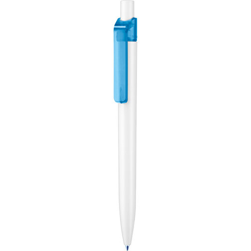 Kugelschreiber Insider ST , Ritter-Pen, karibikblau/weiß, ABS-Kunststoff, 14,20cm (Länge), Bild 1