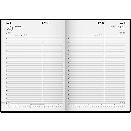 Buchkalender Modell 793 , Brunnen, schwarz, Bucheinbandstoff Miradur, 14,50cm x 2,20cm x 20,60cm (Länge x Höhe x Breite), Bild 1