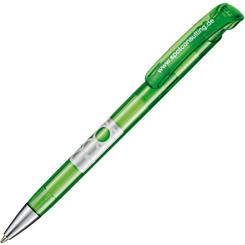 Kugelschreiber BONITA TRANSPARENT , Ritter-Pen, gras-grün, ABS-Kunststoff, 14,80cm (Länge), Bild 2