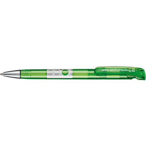 Kugelschreiber BONITA TRANSPARENT , Ritter-Pen, gras-grün, ABS-Kunststoff, 14,80cm (Länge), Bild 3