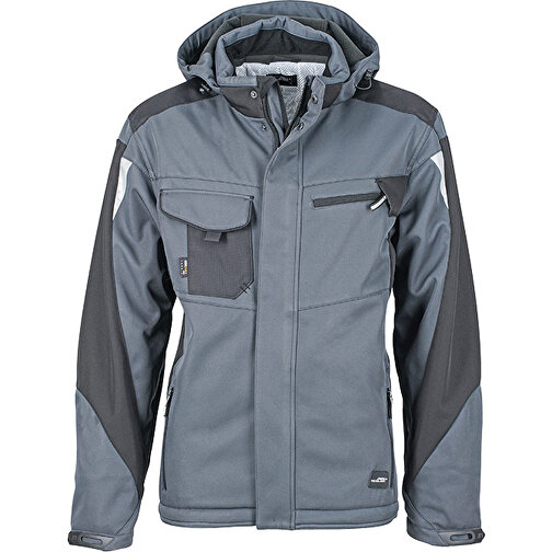 Craftsmen Softshell Jacket , James Nicholson, carbon/schwarz, 100% Polyester, XL, , Bild 1
