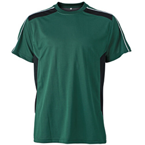 Craftsmen T-Shirt , James Nicholson, dark-grün/schwarz, 100% Polyester, L, , Bild 1