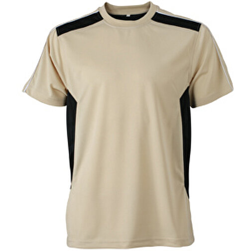 Craftsmen T-Shirt , James Nicholson, stone/schwarz, 100% Polyester, XXL, , Bild 1