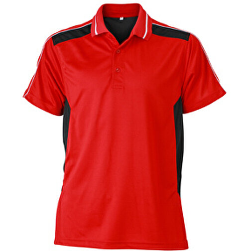 Craftsmen Poloshirt , James Nicholson, rot/schwarz, 100% Polyester, L, , Bild 1