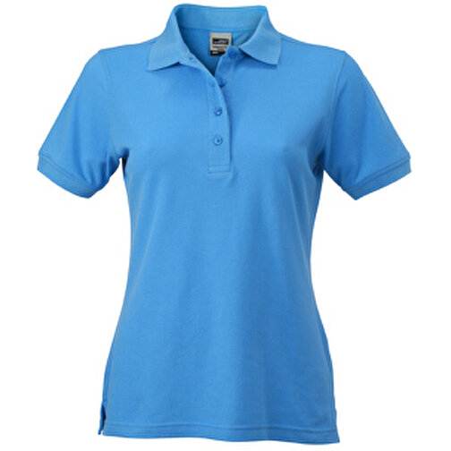 Ladies’ Workwear Polo , James Nicholson, aqua, 50% Polyester, 50% Baumwolle, gekämmt, XL, , Bild 1