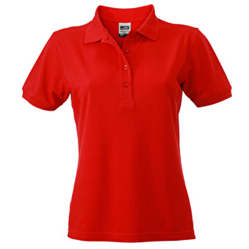 Ladies’ Workwear Polo , James Nicholson, rot, 50% Polyester, 50% Baumwolle, gekämmt, L, , Bild 1