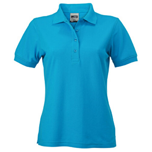 Ladies’ Workwear Polo , James Nicholson, türkis, 50% Polyester, 50% Baumwolle, gekämmt, 3XL, , Bild 1
