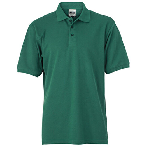 Men’s Workwear Polo , James Nicholson, dark-grün, 50% Baumwolle, gekämmt, 50% Polyester, M, , Bild 1