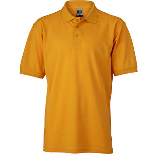 Men’s Workwear Polo , James Nicholson, gold-gelb, 50% Baumwolle, gekämmt, 50% Polyester, L, , Bild 1