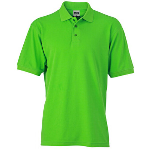 Men’s Workwear Polo , James Nicholson, lime-grün, 50% Baumwolle, gekämmt, 50% Polyester, XL, , Bild 1