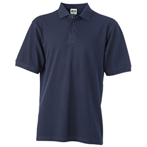 Men’s Workwear Polo , James Nicholson, navy, 50% Baumwolle, gekämmt, 50% Polyester, XL, , Bild 1