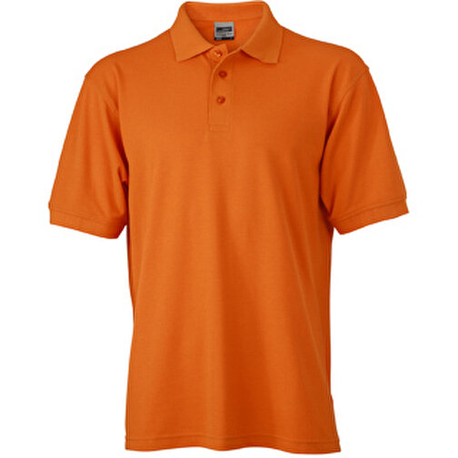 Men’s Workwear Polo , James Nicholson, orange, 50% Baumwolle, gekämmt, 50% Polyester, 3XL, , Bild 1