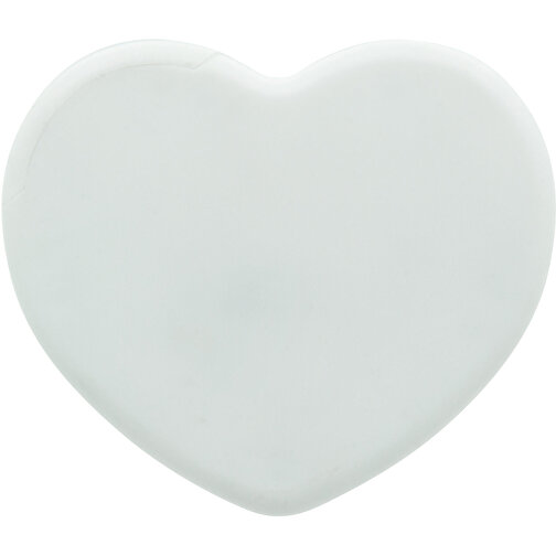 Pfefferminzdose Herz , weiß, PP & Minze, 7,20cm x 0,70cm x 6,50cm (Länge x Höhe x Breite), Bild 1