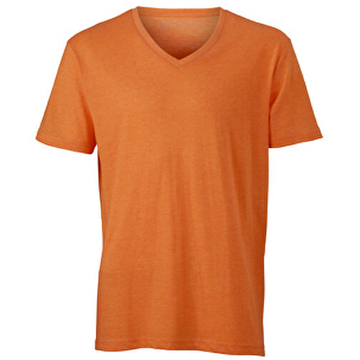 Men’s Heather T-Shirt , James Nicholson, orange-melange, 65% Polyester, 35% Baumwolle, S, , Bild 1
