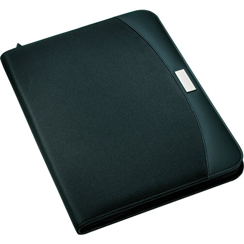 Portfolio CREADO Im DIN-A4-Format , schwarz, Polyester / PVC, 26,00cm x 34,50cm x 3,50cm (Länge x Höhe x Breite), Bild 1