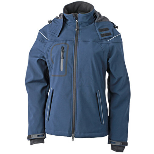 Ladies’ Winter Softshell Jacket , James Nicholson, navy, 100% Polyester, XL, , Bild 1