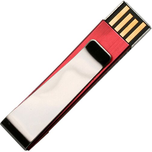 USB-Stick PAPER CLIP 2GB , Promo Effects MB , rot MB , 2 GB , Aluminium MB , 3 - 10 MB/s MB , 5,50cm x 1,25cm (Länge x Breite), Bild 1