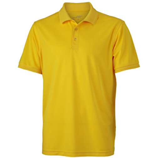 Men’s Active Polo , James Nicholson, sun-gelb, 100% Polyester, L, , Bild 1