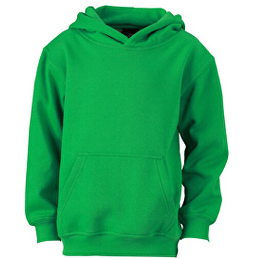 Hooded Sweat Junior , James Nicholson, fern-grün, 80% Baumwolle, ringgesponnen, 20% Polyester, XS (98/104), , Bild 1