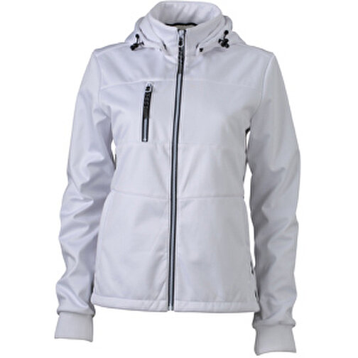 Ladies’ Maritime Jacket , James Nicholson, weiß/weiß/navy, 100% Polyester, M, , Bild 1