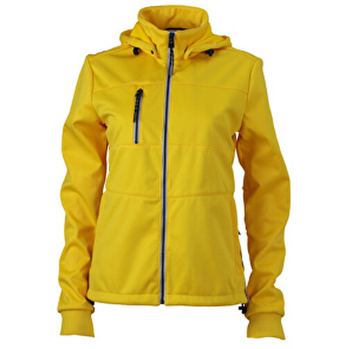Ladies’ Maritime Jacket , James Nicholson, sun-gelb/navy/weiss, 100% Polyester, S, , Bild 1