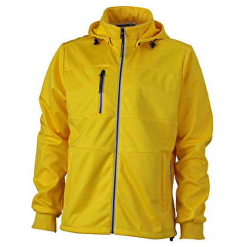 Men’s Maritime Jacket , James Nicholson, sun-gelb/navy/weiß, 100% Polyester, 3XL, , Bild 1