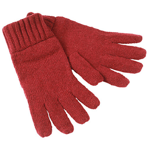 Melange Gloves Basic , Myrtle Beach, dark-rot, 80% Polyacryl, 20% Polyamid, L/XL, , Bild 1