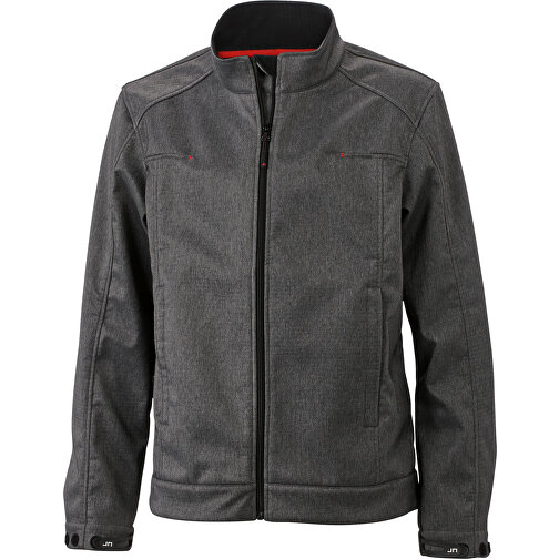 Men’s Softshell Jacket , James Nicholson, dark-melange, 96% Polyester, 4% Elasthan, L, , Bild 1
