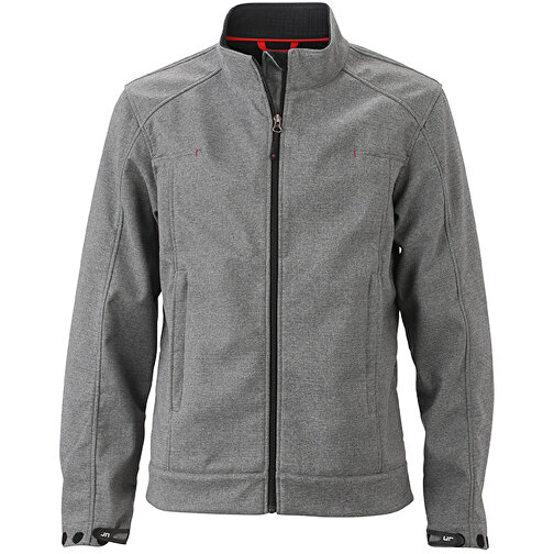 Men’s Softshell Jacket , James Nicholson, light-melange, 96% Polyester, 4% Elasthan, S, , Bild 1
