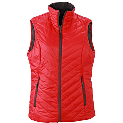 Ladies’ Lightweight Vest , James Nicholson, rot/carbon, 100% Polyester DuPont™ Sorona®, S, , Bild 1