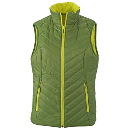 Ladies’ Lightweight Vest , James Nicholson, jungle-grün/acid-gelb, 100% Polyester DuPont™ Sorona®, S, , Bild 1
