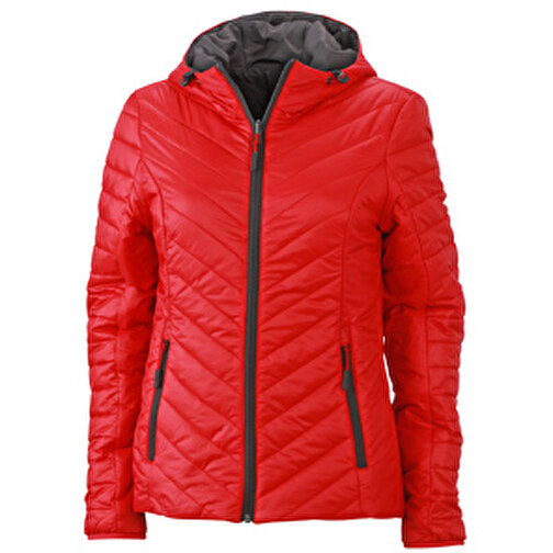Ladies’ Lightweight Jacket , James Nicholson, rot/carbon, 100% Polyester DuPont™ Sorona®, M, , Bild 1